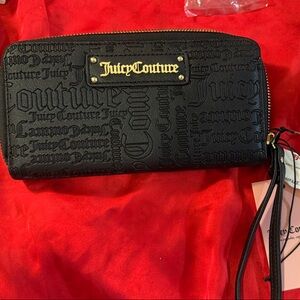 Juicy Couture Black Embossed Wallet
